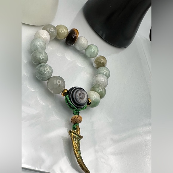 IMMORTALITY AMAZONITE NATURAL STONES BRACELET size 7” - Picture 7 of 13